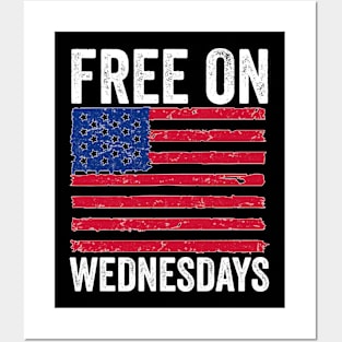 Biden campaign trolls Trump with FREE ON WEDNESDAYS usa flag Posters and Art